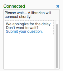 LibChat waiting message