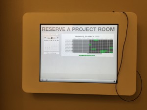 LibCal room bookings displayed on an iPad