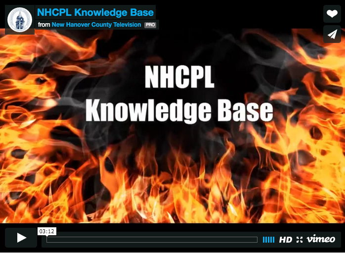 New Hanover County Public Library Knowledge Base Video Screenshot
