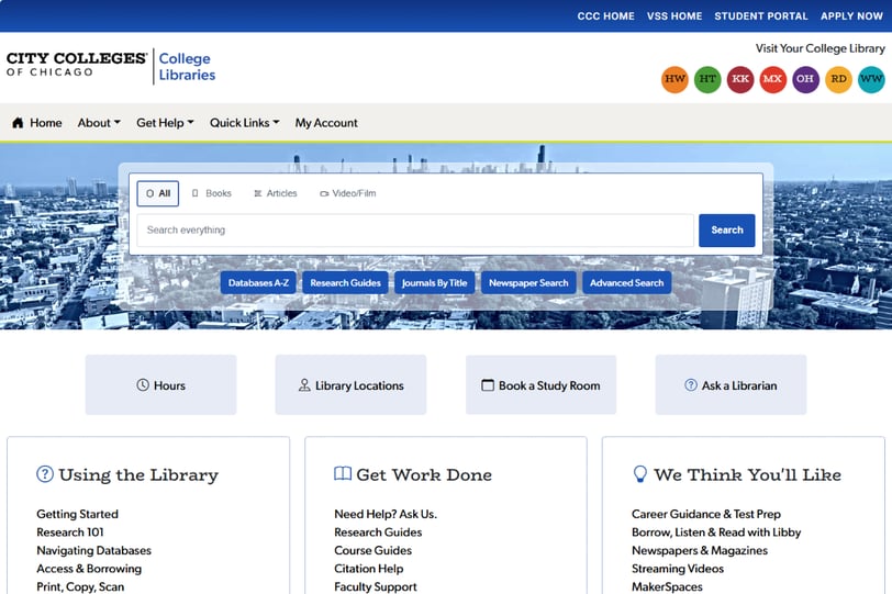 City Colleges of Chicago Libraries Homepage