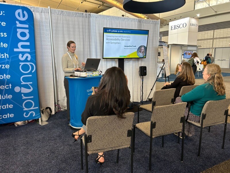 Jacqueline (Montana State University) presenting on connecting users with disabilities to services