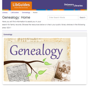 Delaware Division of Libraries - Genealogy LibGuides