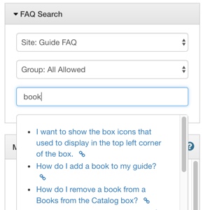 Screenshot of FAQ Search Box
