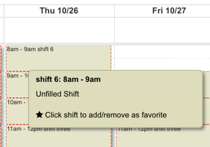 Staff Can Favorite Shifts